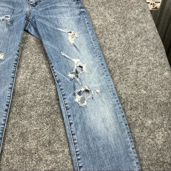 AE Super Skinny Stretch Jeans light wash distressed waist size 26 - Picture 3 of 13